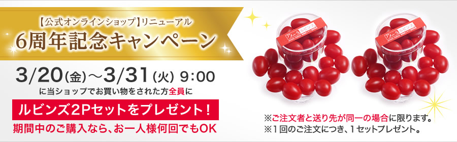 オンラインショップリニューアル6周年記念